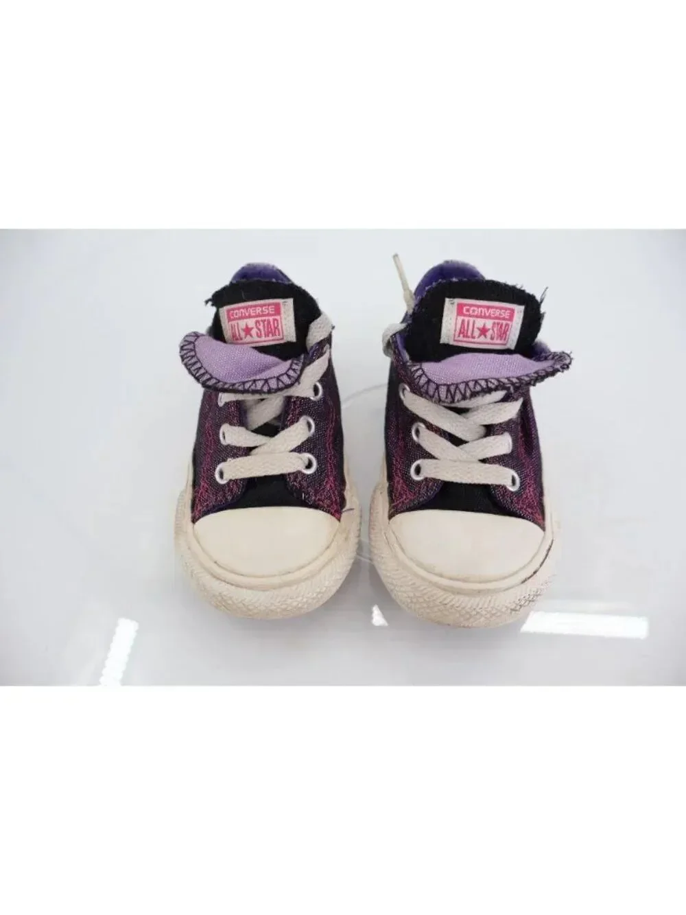 Converse Chuck Taylor All Star Double Tongue Low Top Toddler Size 6 Red Girl